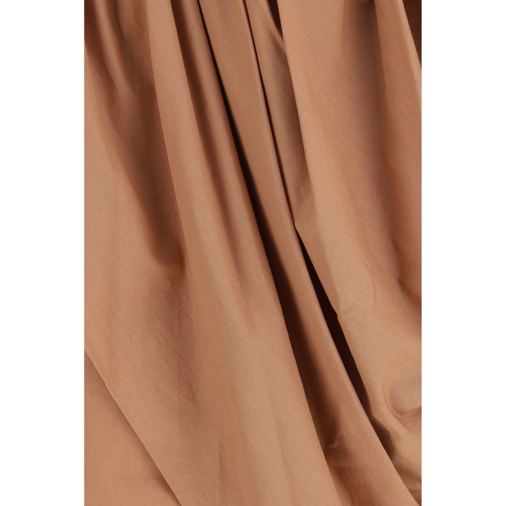 Chloé Beige Cotton Midi Skirt - Elegant Wrap Design