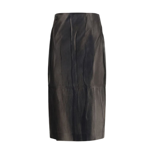 Ermanno Scervino Black Lamb Ovis Aries Midi Skirt