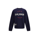 Sweatshirt Balmain Club en Coton Bleu pour Homme