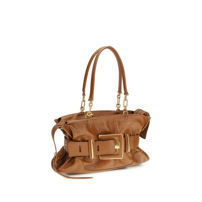 Balmain Brown Calf Leather Bos Taurus Handbag - Elegant Design