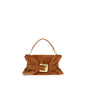Balmain Brown Calf Leather Bos Taurus Handbag