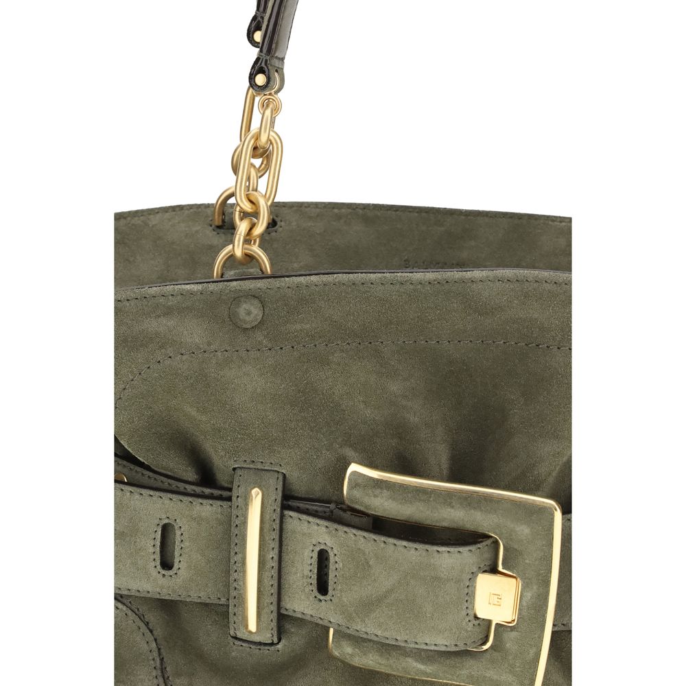 Balmain Bicolor Calf Leather Bos Taurus Handbag - SS26