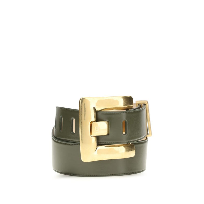 Ceinture Balmain Bicolore en Cuir de Veau Bos Taurus