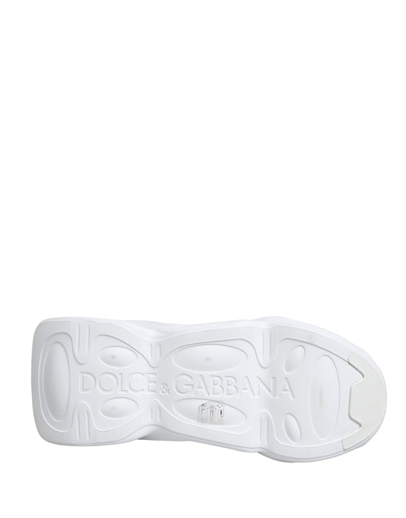 Dolce & Gabbana White Slip On Wave Low Top Sneakers