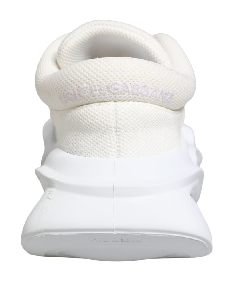 Dolce & Gabbana White Slip On Wave Low Top Sneakers
