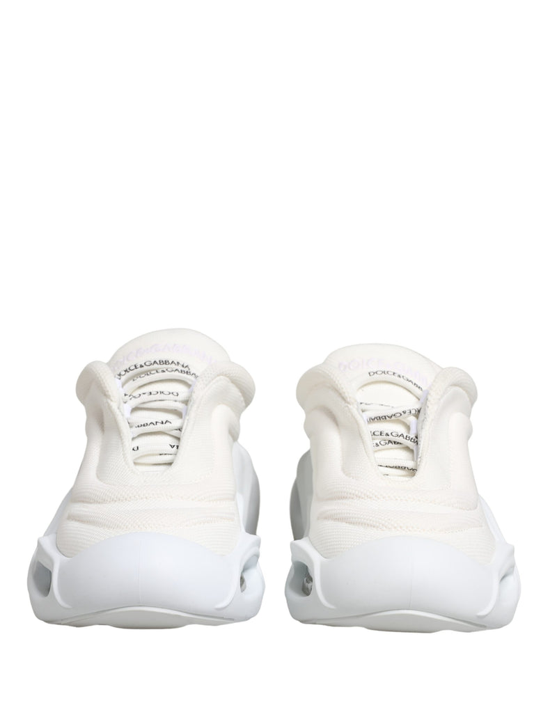 Dolce & Gabbana White Slip On Wave Low Top Sneakers