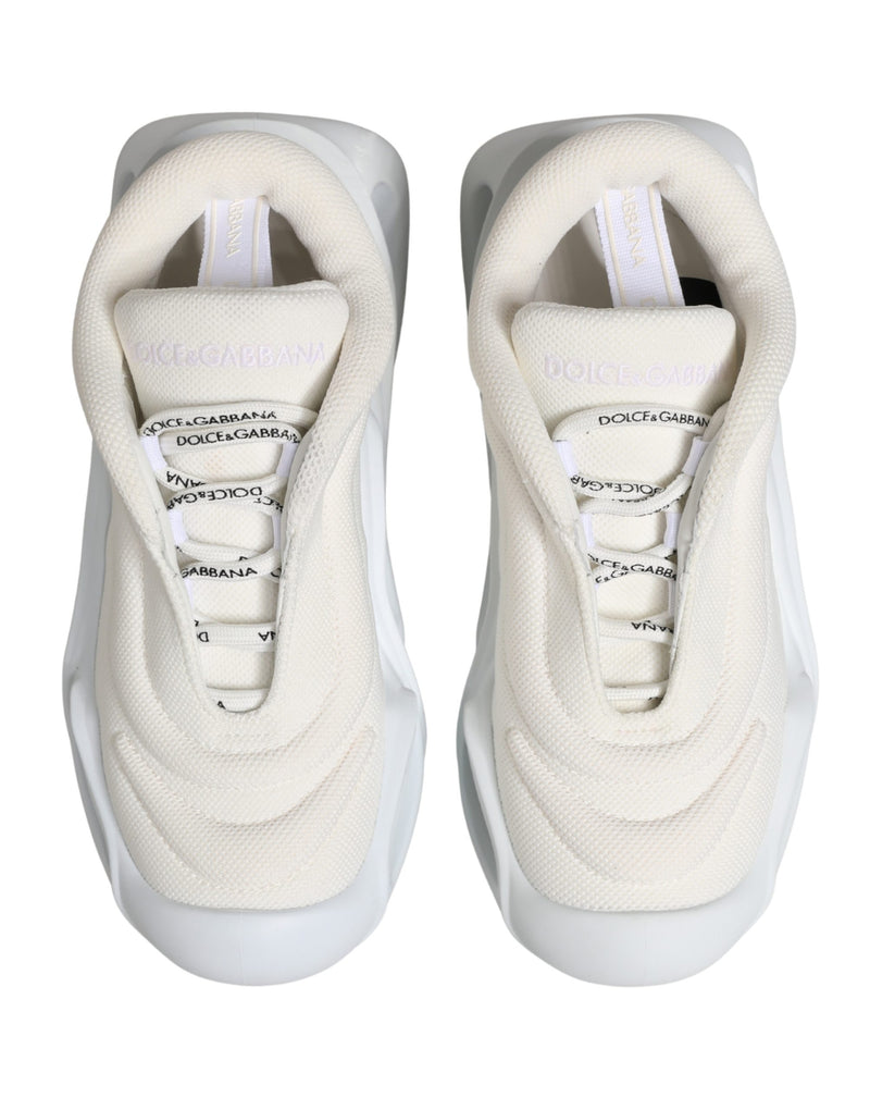 Dolce & Gabbana White Slip On Wave Low Top Sneakers
