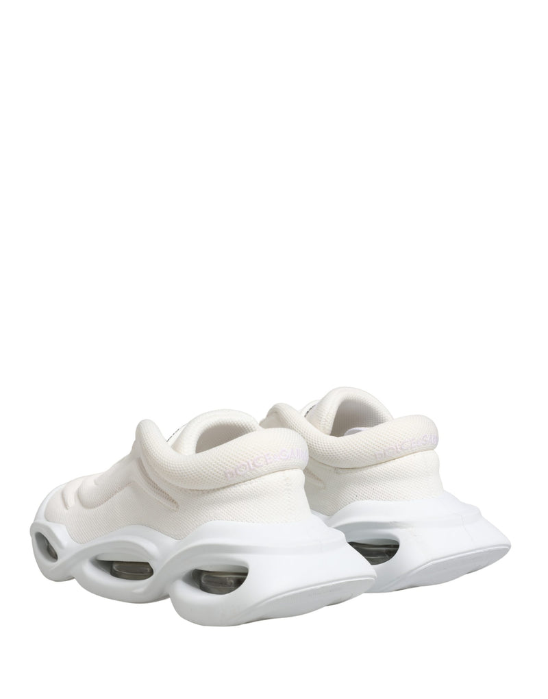 Dolce & Gabbana White Slip On Wave Low Top Sneakers