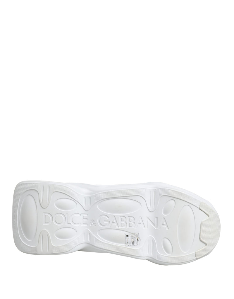 Dolce & Gabbana White Slip On Wave Low Top Sneakers