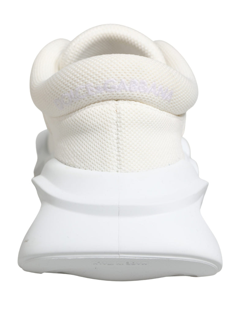 Dolce & Gabbana White Slip On Wave Low Top Sneakers