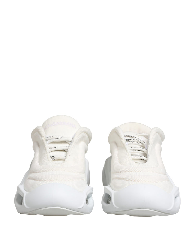 Dolce & Gabbana White Slip On Wave Low Top Sneakers