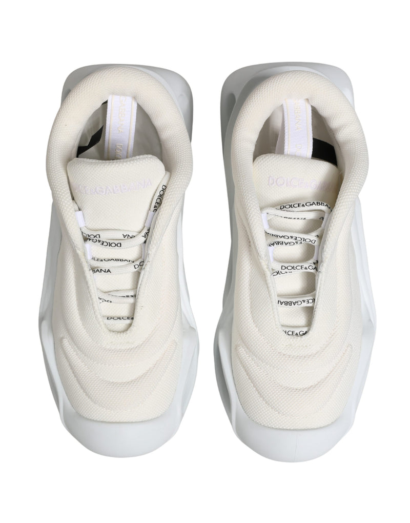 Dolce & Gabbana White Slip On Wave Low Top Sneakers