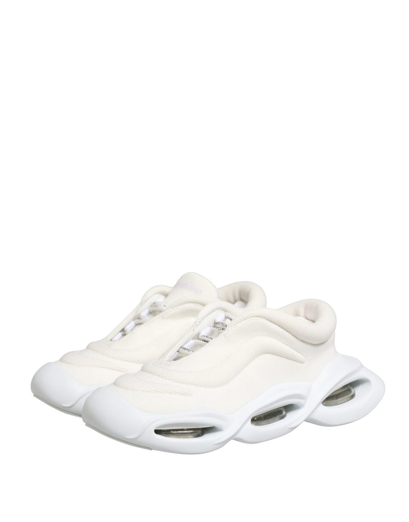 Dolce & Gabbana White Slip On Wave Low Top Sneakers