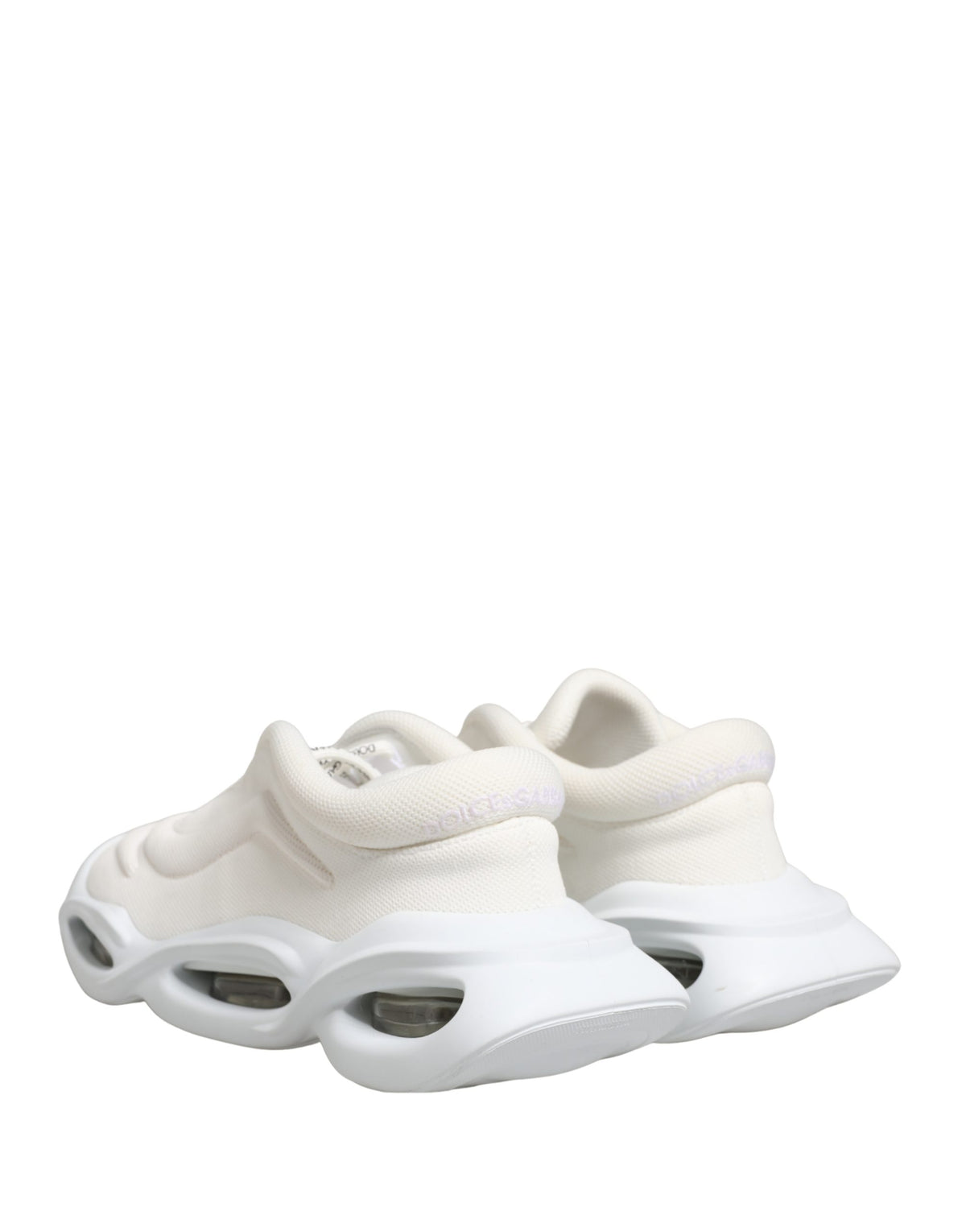 Dolce & Gabbana White Slip On Wave Low Top Sneakers