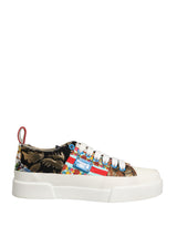 Dolce & Gabbana Multicolor Patchwork Low Top Sneakers