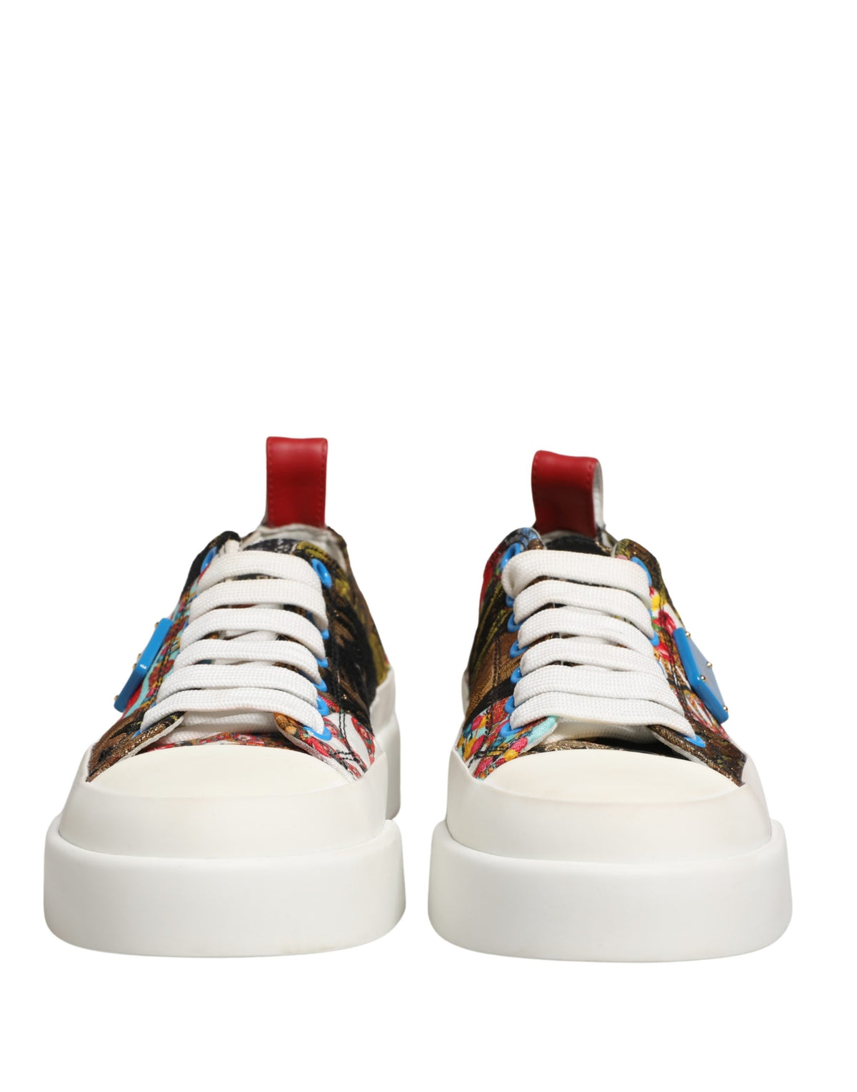 Dolce & Gabbana Multicolor Patchwork Low Top Sneakers