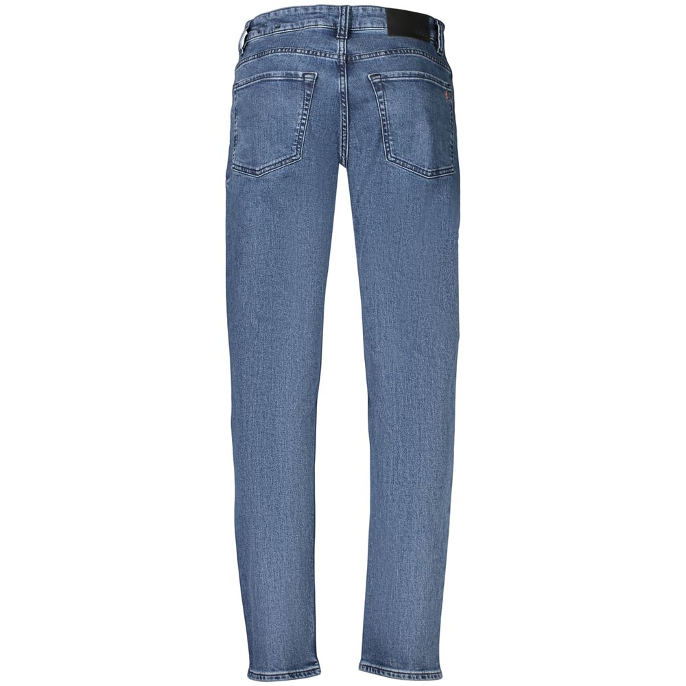 Hugo Boss Blue Cotton Men's Relaxed Fit Jeans