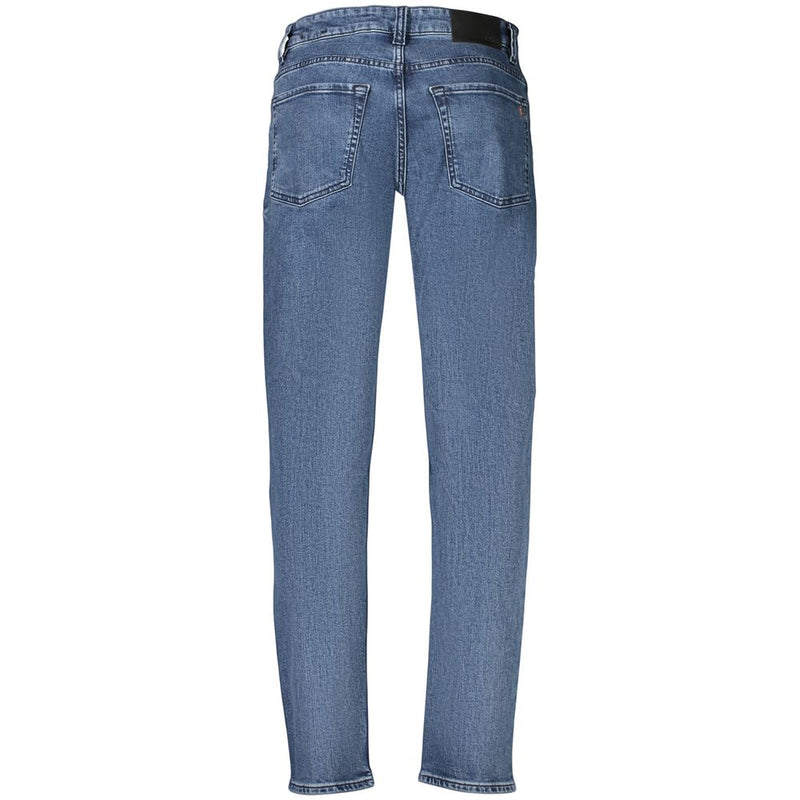 Hugo Boss Blue Cotton Men's Relaxed Fit Jeans