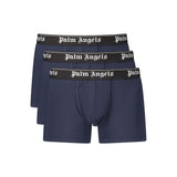 Palm Angels Blue Cotton Men's Boxer Shorts - Classic Fit