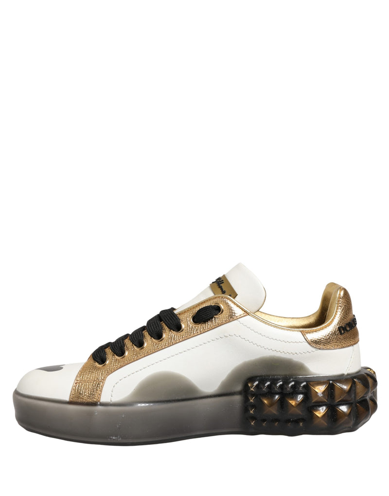 Dolce & Gabbana Multicolor Crystal Studded LOVE Sneakers
