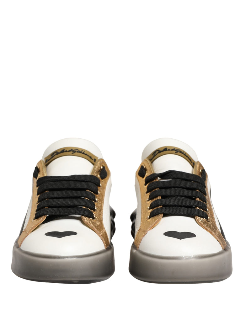 Dolce & Gabbana Multicolor Crystal Studded LOVE Sneakers