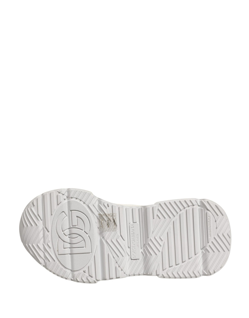 Dolce & Gabbana White Leather Daymaster Low Top Sneakers