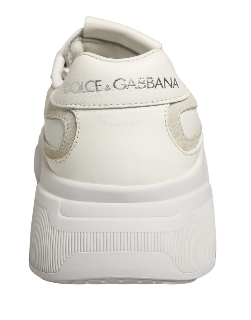 Dolce & Gabbana White Leather Daymaster Low Top Sneakers