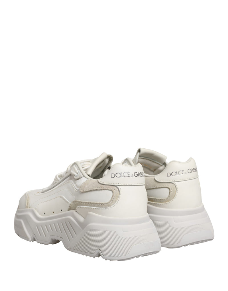 Dolce & Gabbana White Leather Daymaster Low Top Sneakers