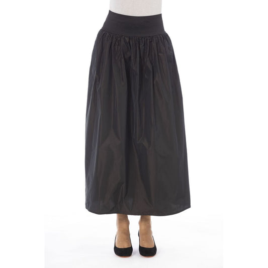 Alpha Studio Brown Taffeta Skirt for Women