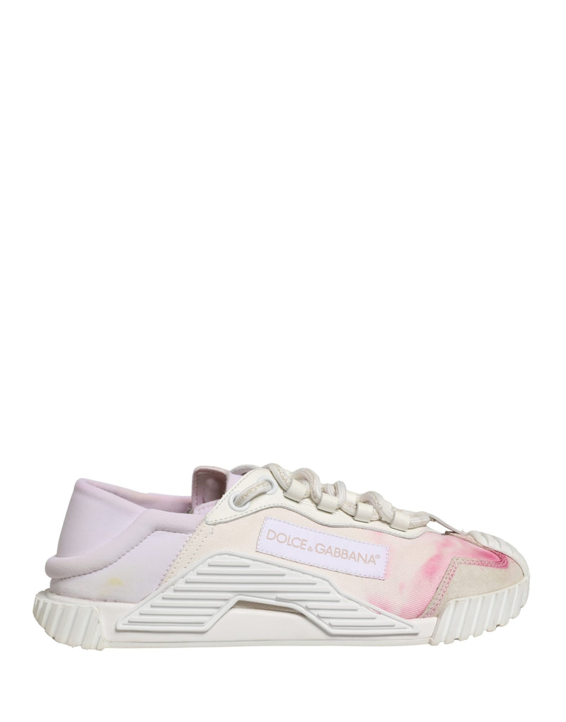 Dolce & Gabbana White NS1 Lace Up Low Top Sneakers