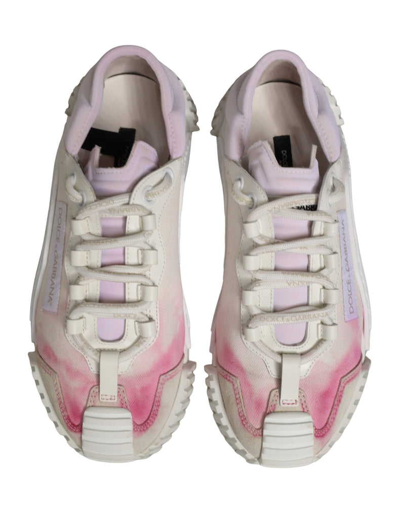 Dolce & Gabbana White NS1 Lace Up Low Top Sneakers