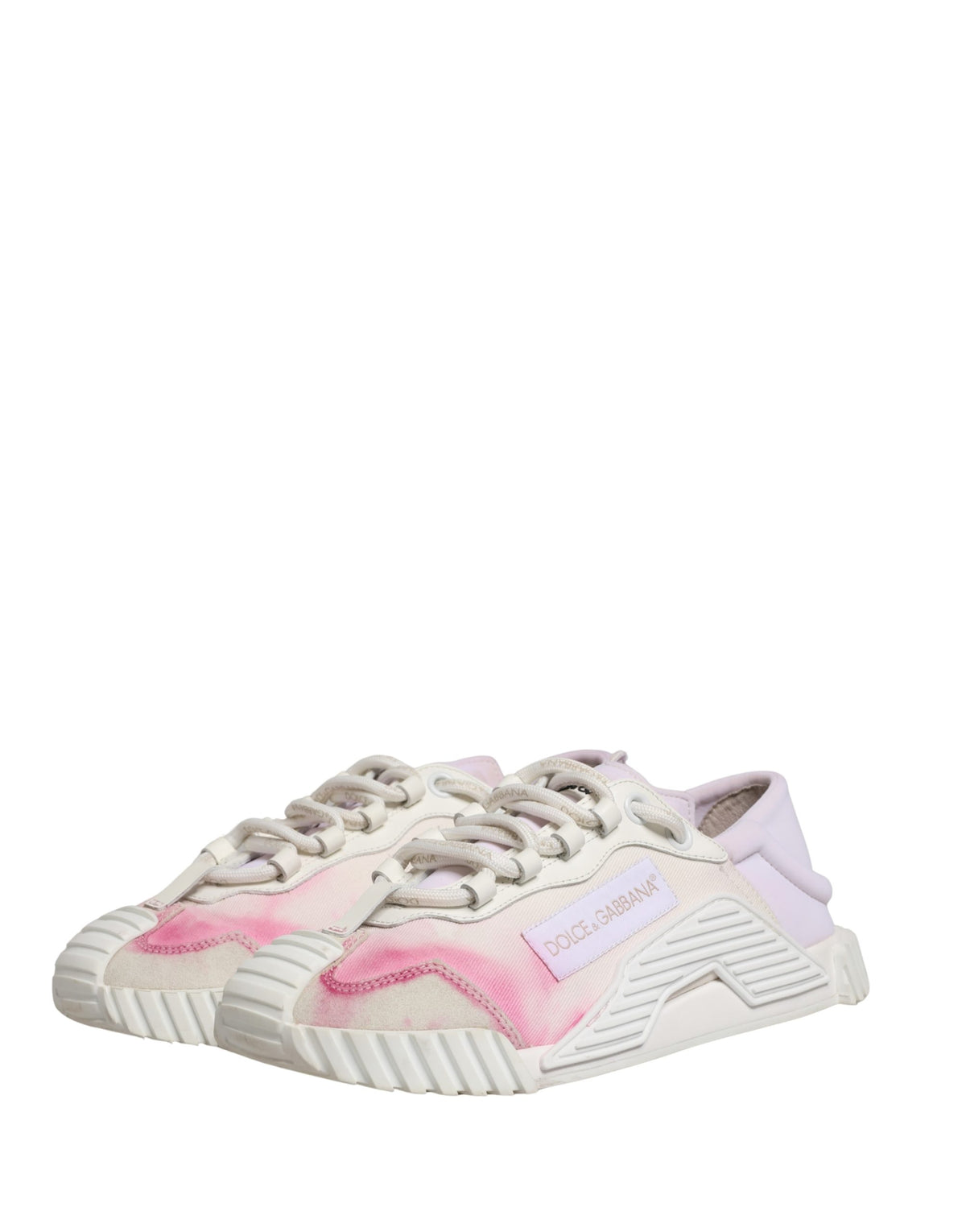 Dolce & Gabbana White NS1 Lace Up Low Top Sneakers