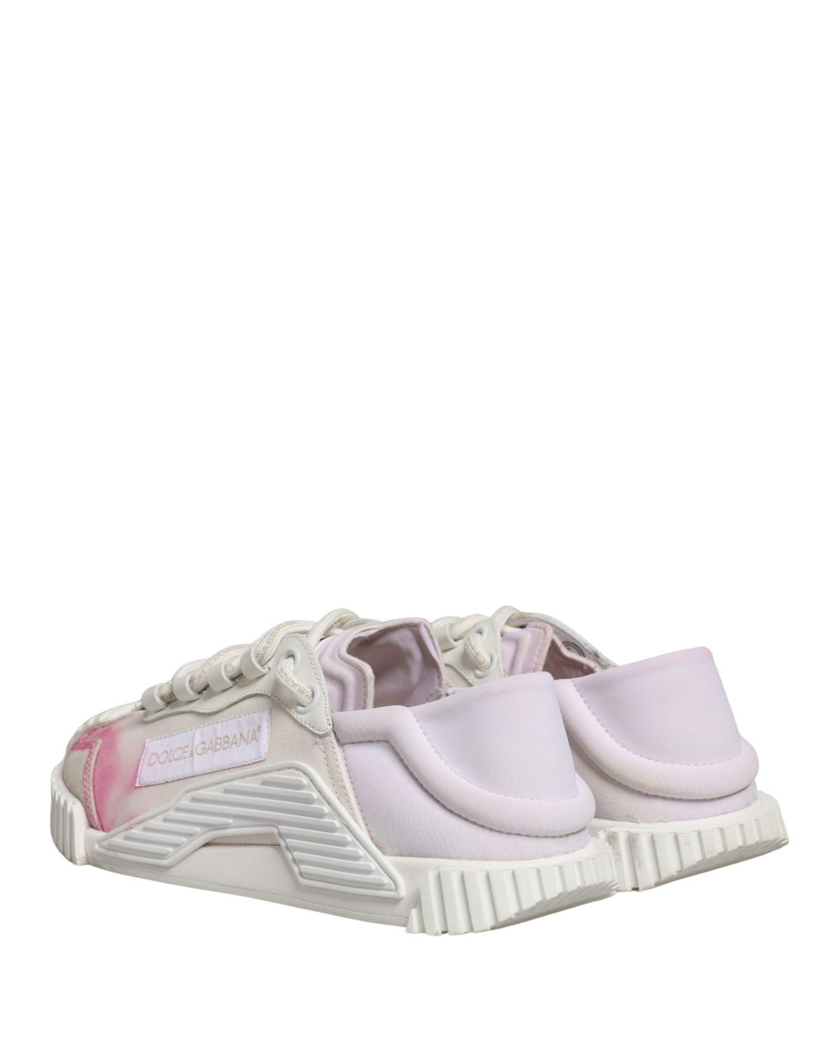 Dolce & Gabbana White NS1 Lace Up Low Top Sneakers