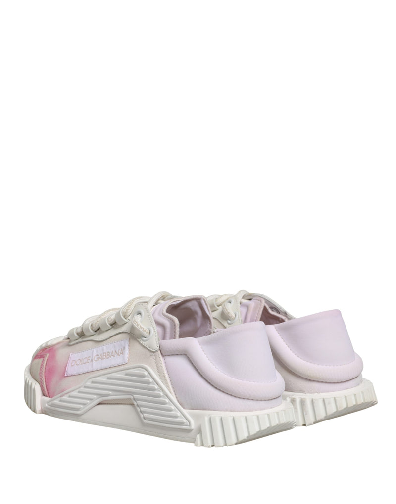 Dolce & Gabbana White NS1 Lace Up Low Top Sneakers