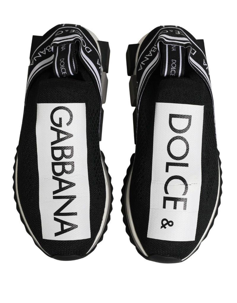 Dolce & Gabbana Sorrento Black Slip On Low Top Sneakers