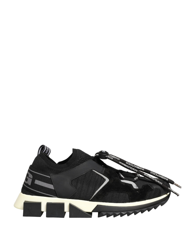 Dolce & Gabbana Black Mesh Sorrento Trekking Sneakers