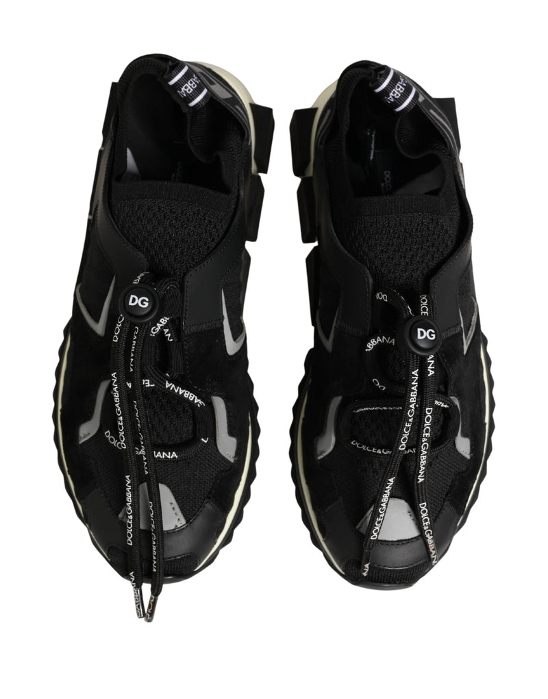 Dolce & Gabbana Black Mesh Sorrento Trekking Sneakers