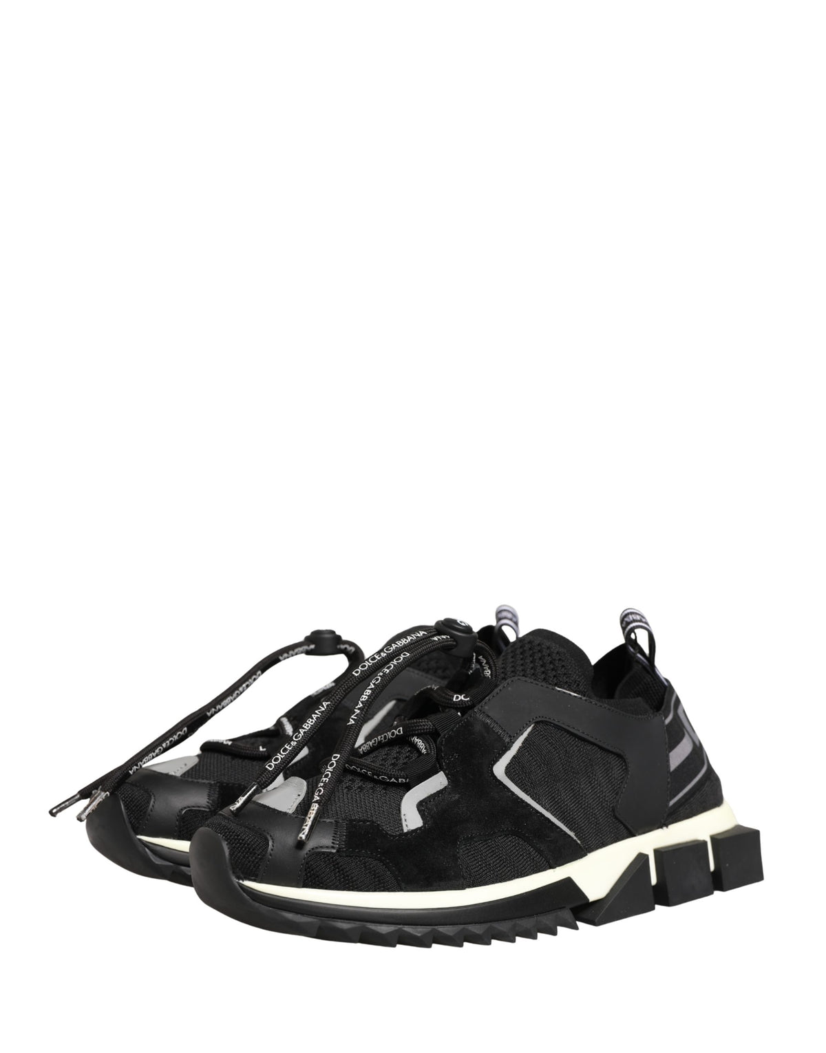 Dolce & Gabbana Black Mesh Sorrento Trekking Sneakers