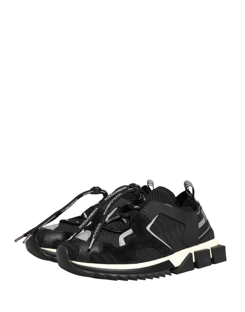 Dolce & Gabbana Black Mesh Sorrento Trekking Sneakers