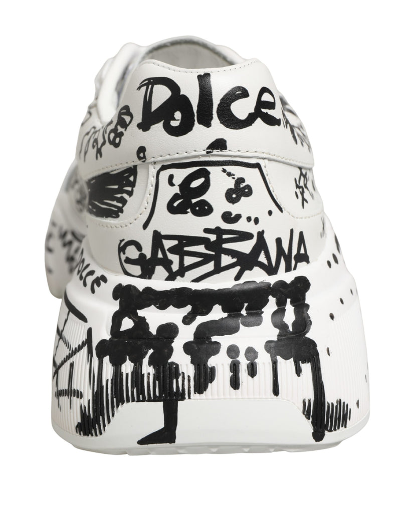 Dolce & Gabbana Daymaster Graffiti Low Top Sneakers - White