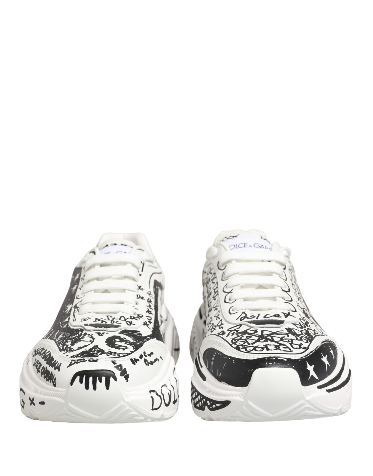 Dolce & Gabbana Daymaster Graffiti Low Top Sneakers - White