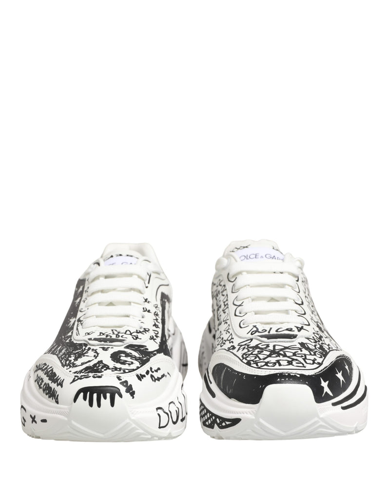 Dolce & Gabbana Daymaster Graffiti Low Top Sneakers - White