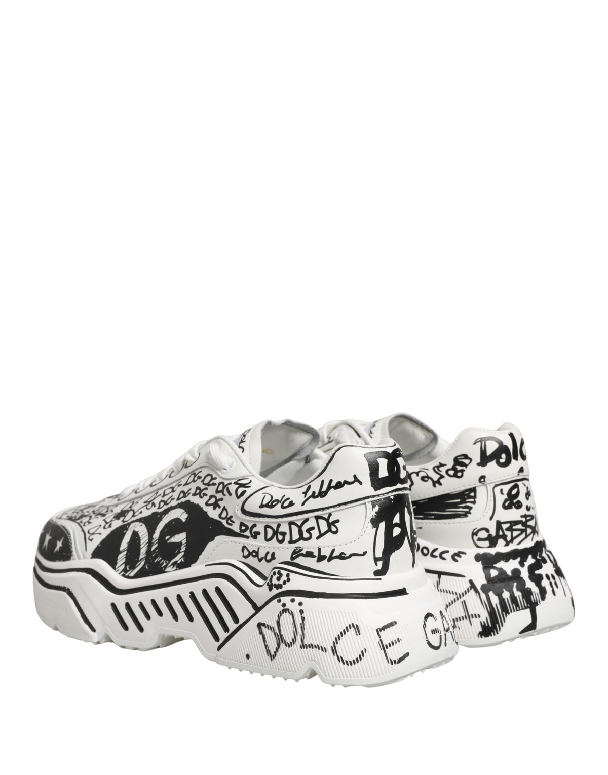 Dolce & Gabbana Daymaster Graffiti Low Top Sneakers - White