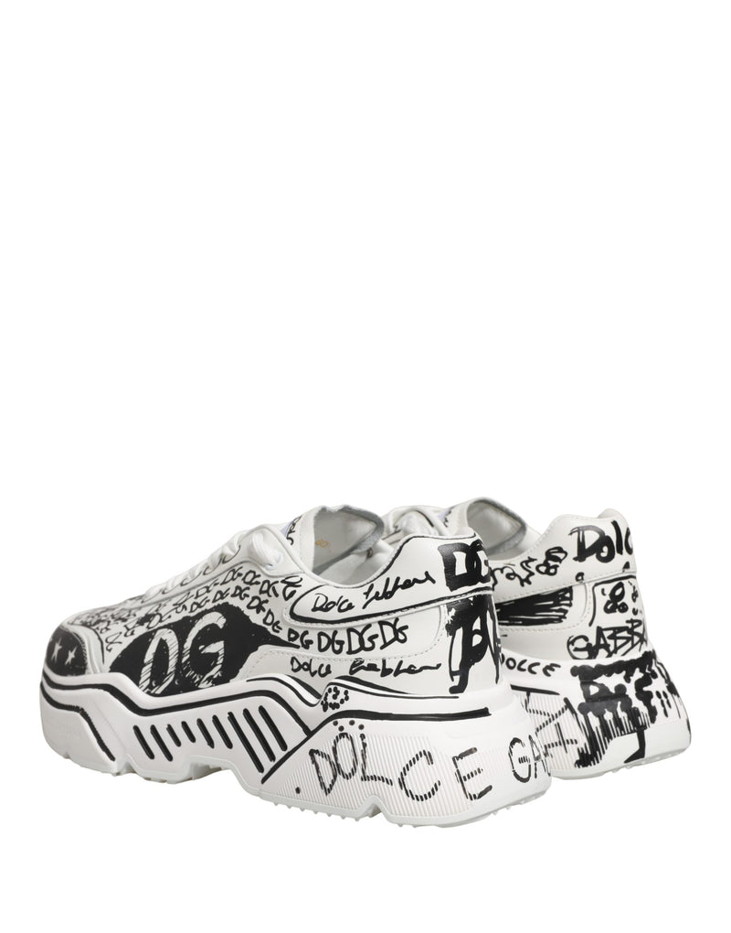 Dolce & Gabbana Daymaster Graffiti Low Top Sneakers - White