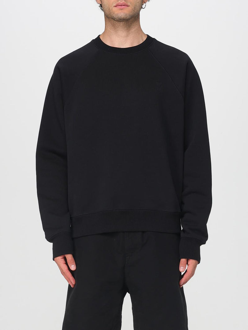 Ami Paris Black Cotton Sweatshirt - Comfortable & Stylish