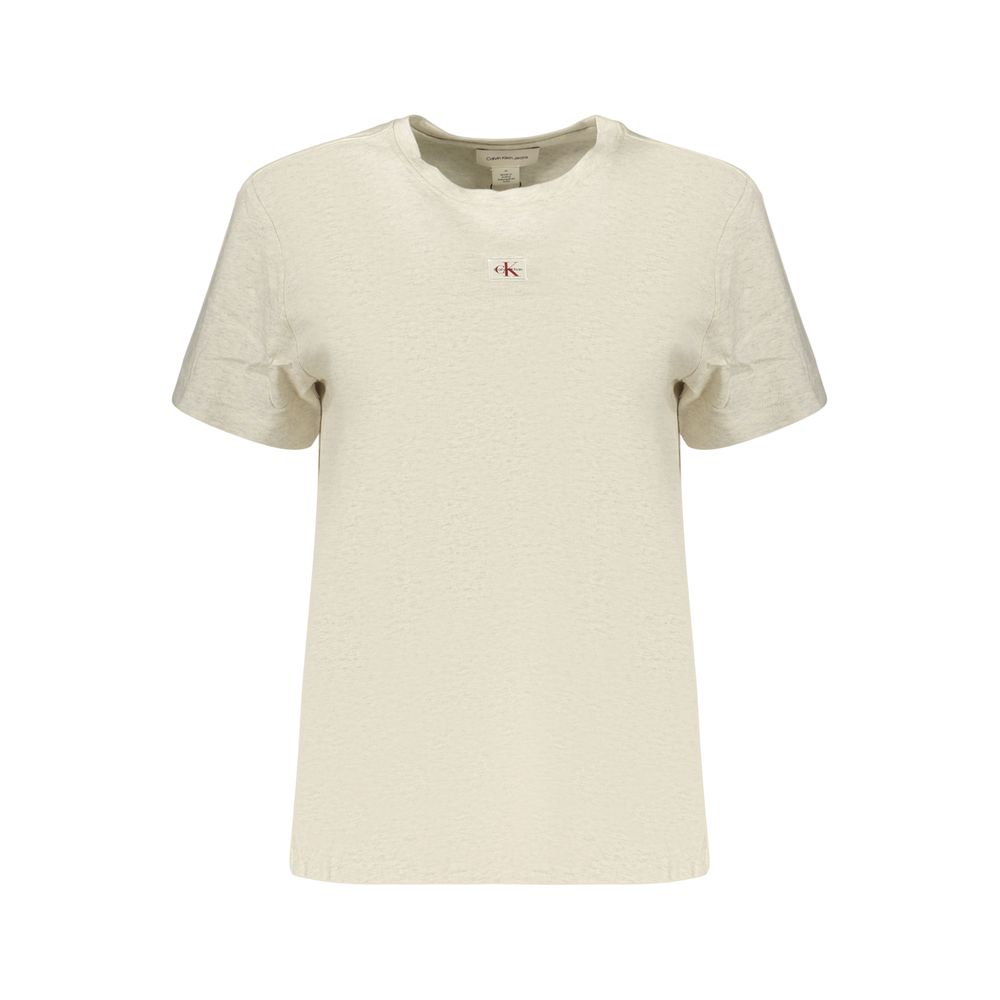 Calvin Klein Gray Cotton Women's T-Shirt - Stylish & Comfortable