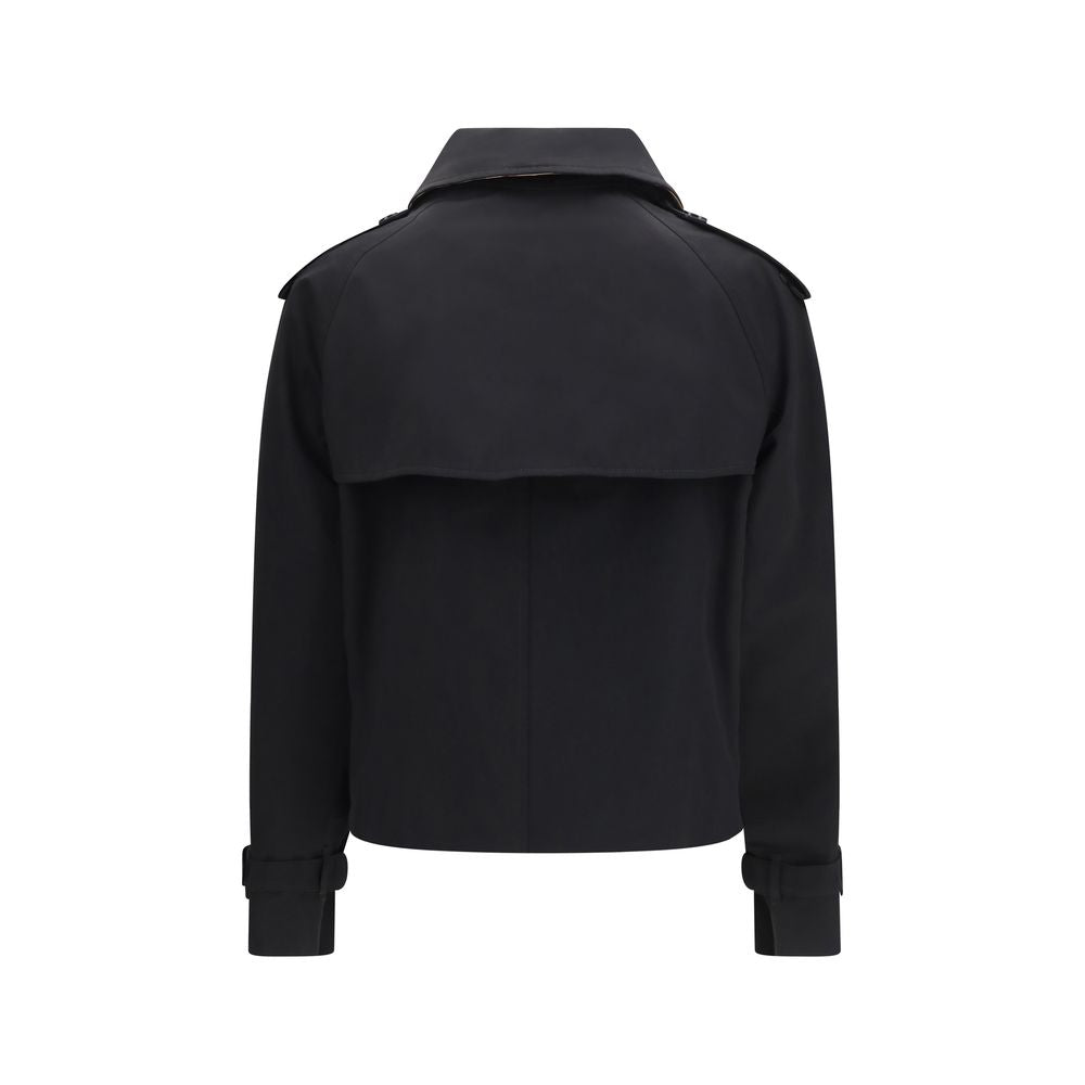 Burberry Mayfair Black Cotton Trench Coat
