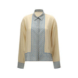 Ermanno Scervino Beige Silk Pattern Shirt - Elegant Design
