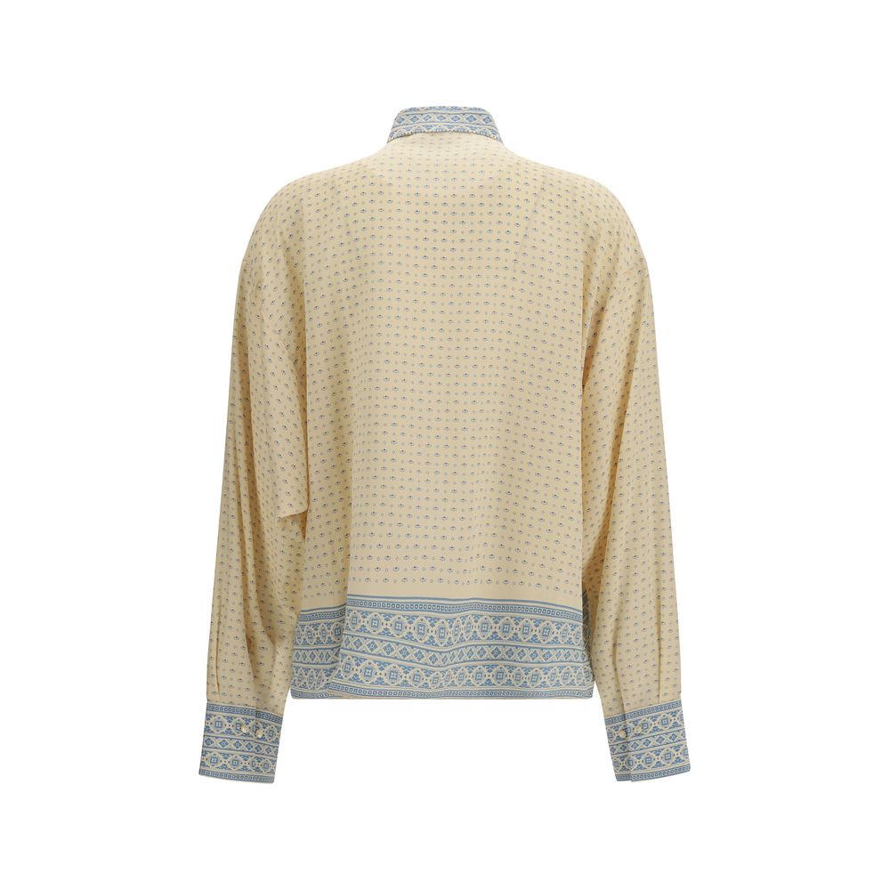 Ermanno Scervino Beige Silk Pattern Shirt - Elegant Design