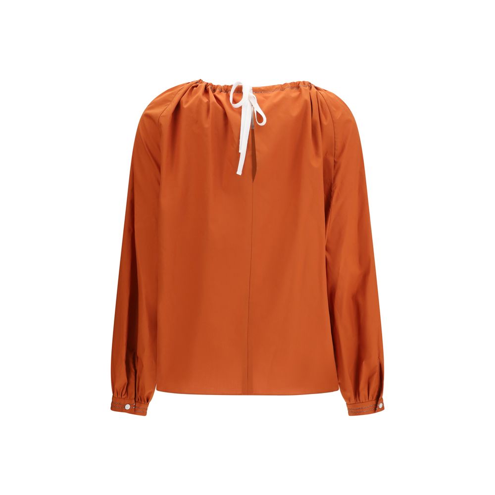 Marni Orange Cotton Polo Shirt - Refined Casual Elegance